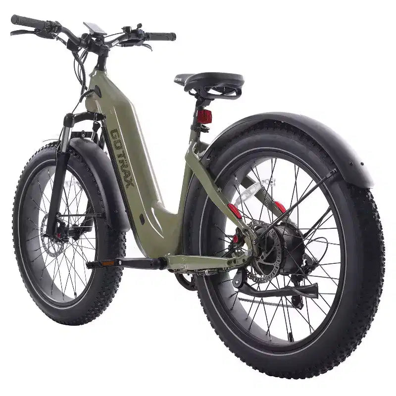 GOTRAX Bici Ibrida Elettrica 26" con Pneumatici Fat, Telaio a Scavalco, per Adulti - Verde
