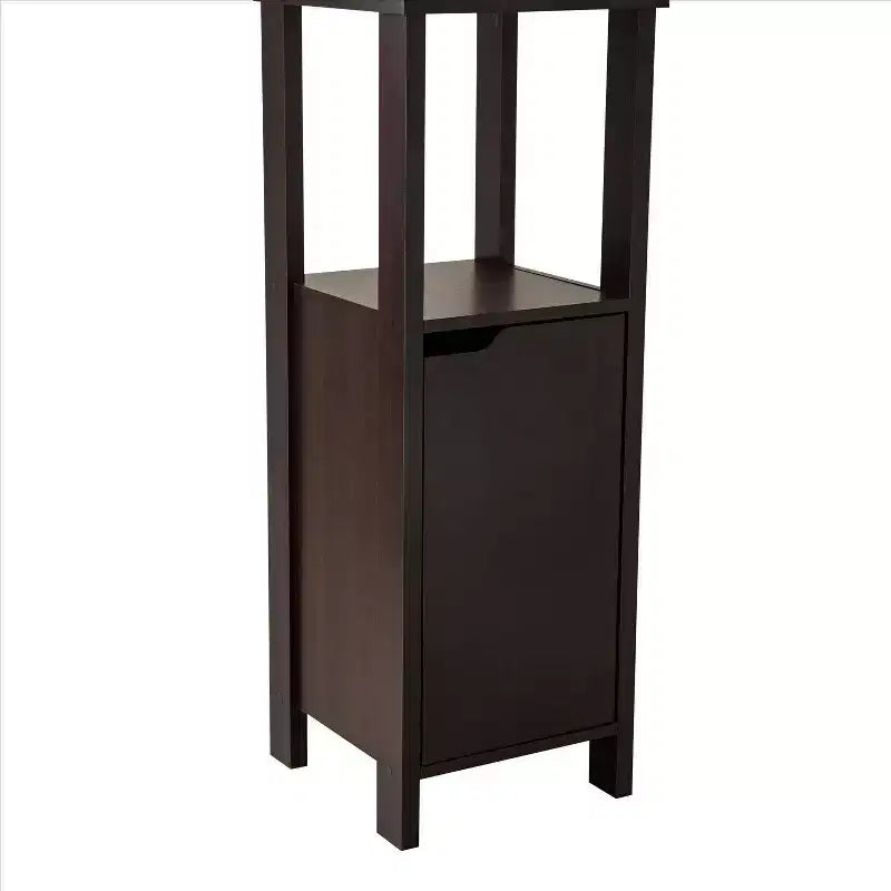 Mobile contenitore alto in MDF con 5 ripiani, espresso, 35,9 x 35,9 x 170,2 cm