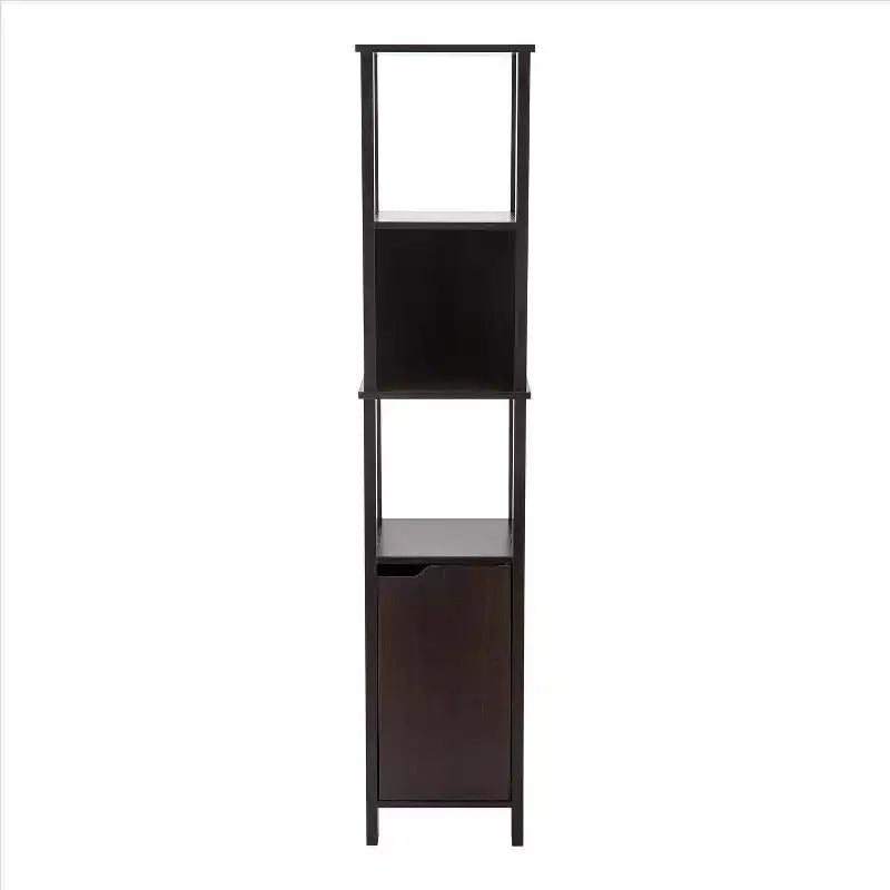 Mobile contenitore alto in MDF con 5 ripiani, espresso, 35,9 x 35,9 x 170,2 cm