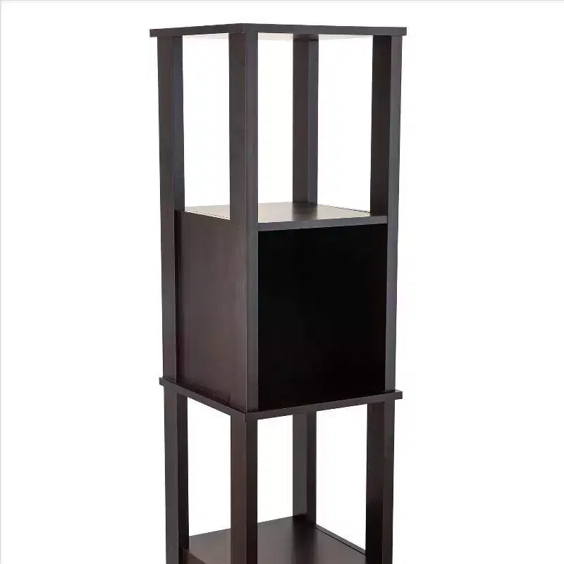 Mobile contenitore alto in MDF con 5 ripiani, espresso, 35,9 x 35,9 x 170,2 cm