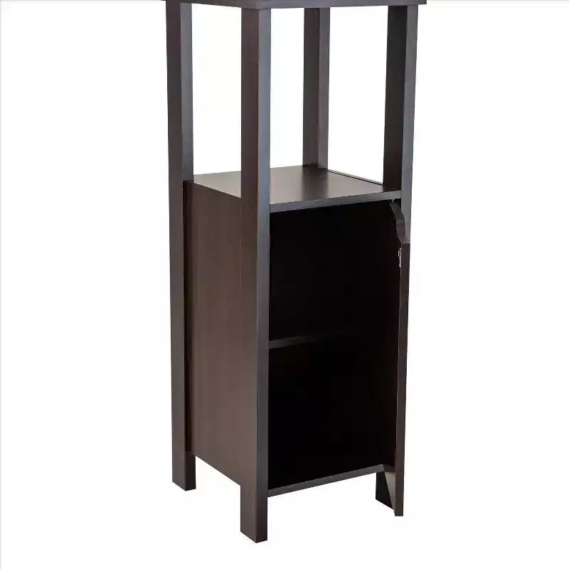 Mobile contenitore alto in MDF con 5 ripiani, espresso, 35,9 x 35,9 x 170,2 cm