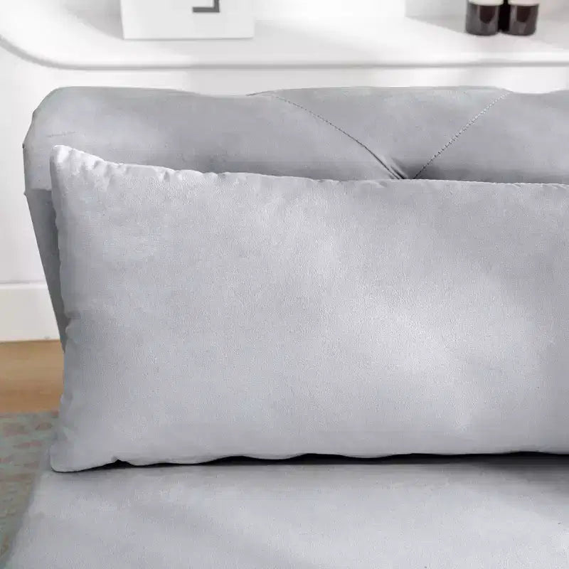 Chaise longue rivestita in velluto con struttura in legno massiccio e contenitore nascosto 148x63x72 cm