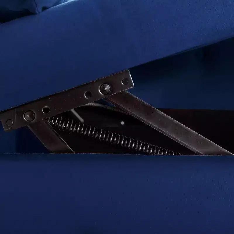 Chaise longue rivestita in velluto con struttura in legno massiccio e contenitore nascosto 148x63x72 cm