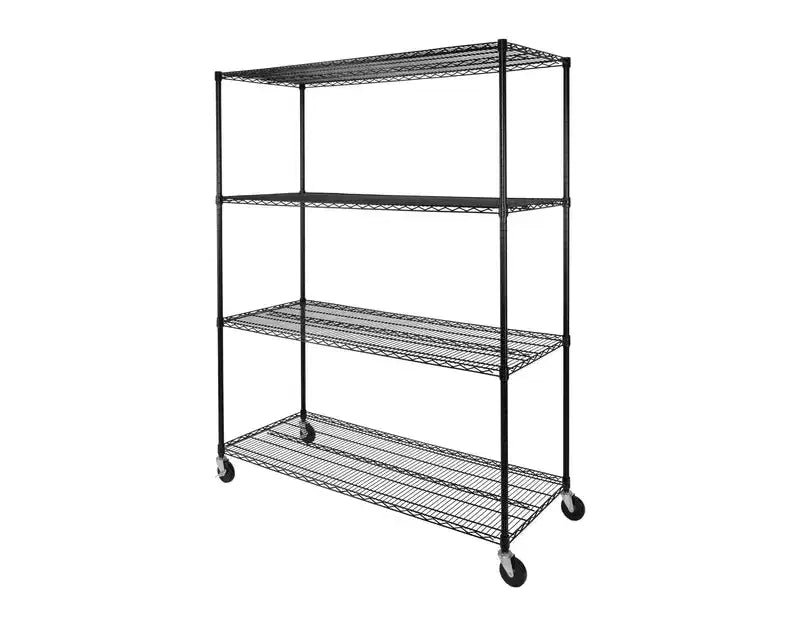 Scaffalatura a 4 ripiani in filo d'acciaio con certificazione NSF 60''x24''x76''