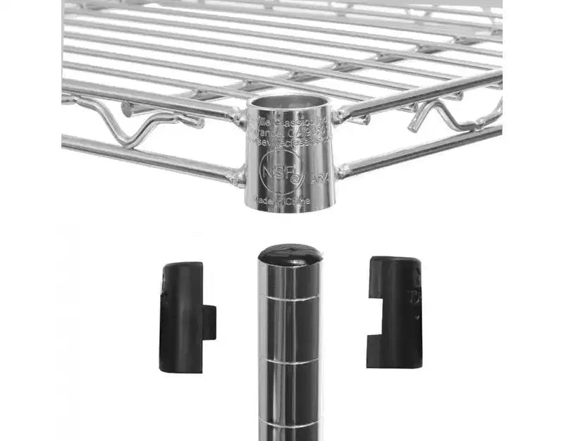 Scaffalatura a 4 ripiani in filo d'acciaio con certificazione NSF 60''x24''x76''