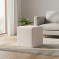 Meridian Furniture,Roy Microsuede Fabric Ottoman/Stool