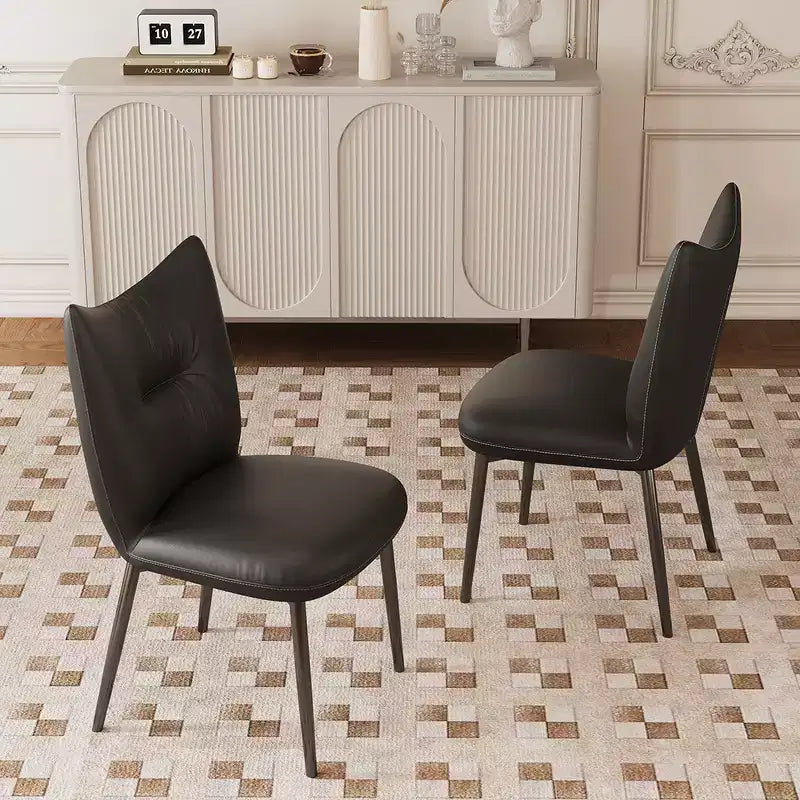 Gaoyangjiaju Sedia da pranzo moderna in pelle microfibra da 19,29 pollici