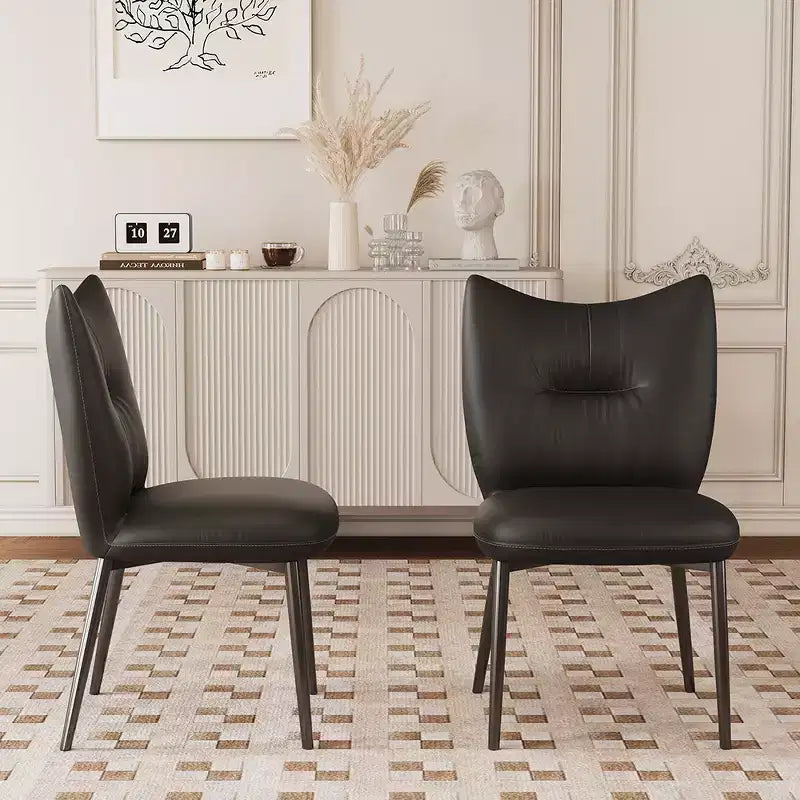 Gaoyangjiaju Sedia da pranzo moderna in pelle microfibra da 19,29 pollici