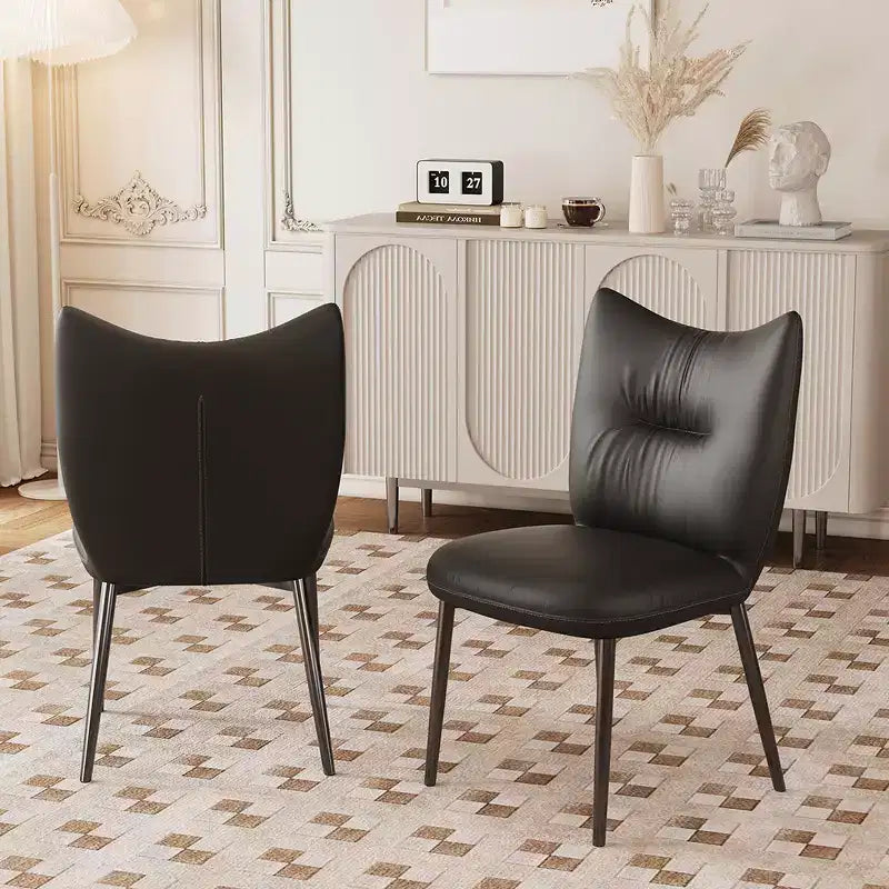 Gaoyangjiaju Sedia da pranzo moderna in pelle microfibra da 19,29 pollici
