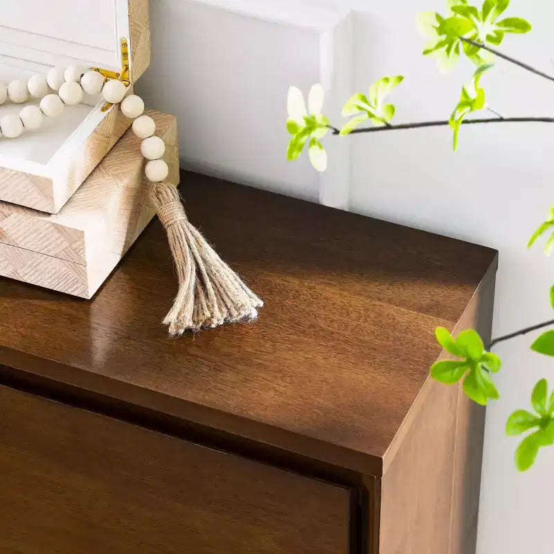 Credenza da 99 cm in noce con 2 fori per prese – Cucina e Soggiorno