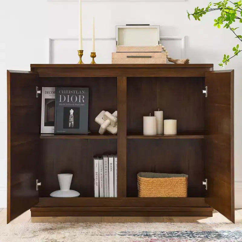 Credenza da 99 cm in noce con 2 fori per prese – Cucina e Soggiorno