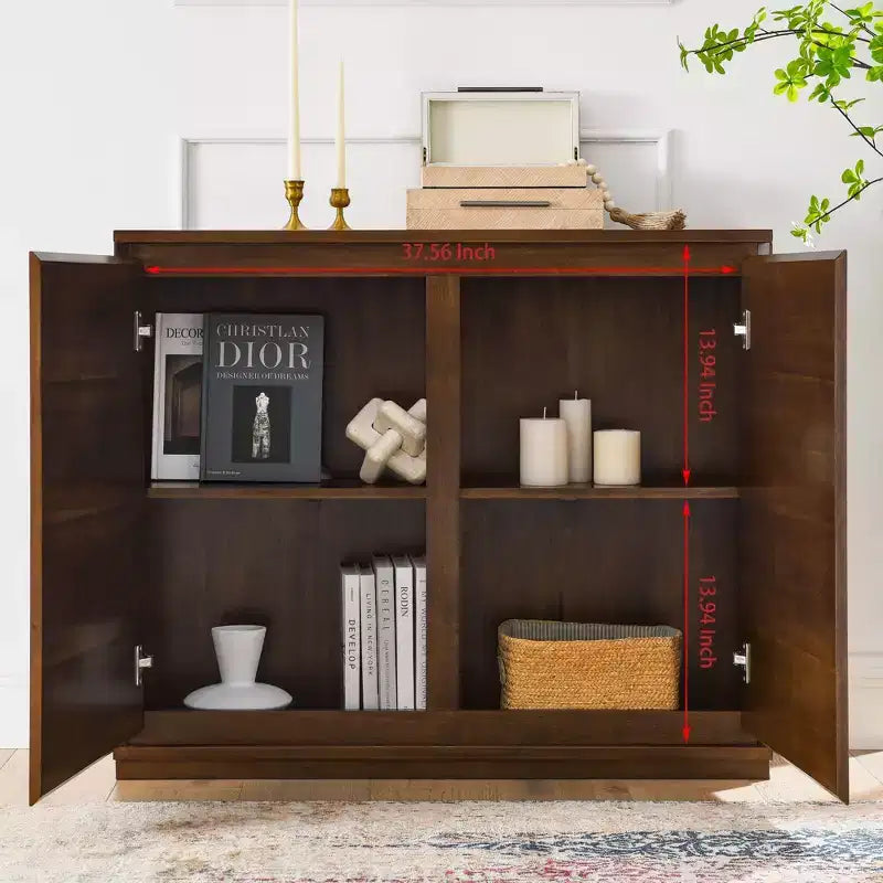 Credenza da 99 cm in noce con 2 fori per prese – Cucina e Soggiorno