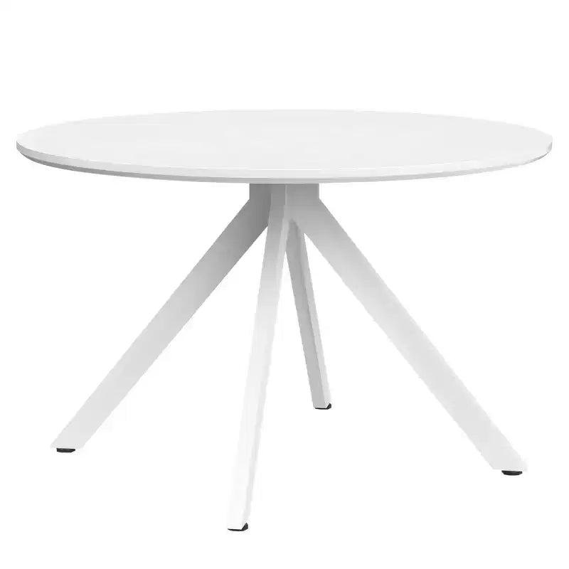 Tavolo da pranzo rotondo in legno da 119 cm con struttura in metallo – Posti a sedere 4-6