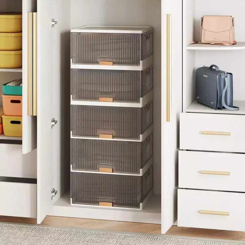 Contenitori impilabili a 5 cubi con ruote rimovibili – 85 L