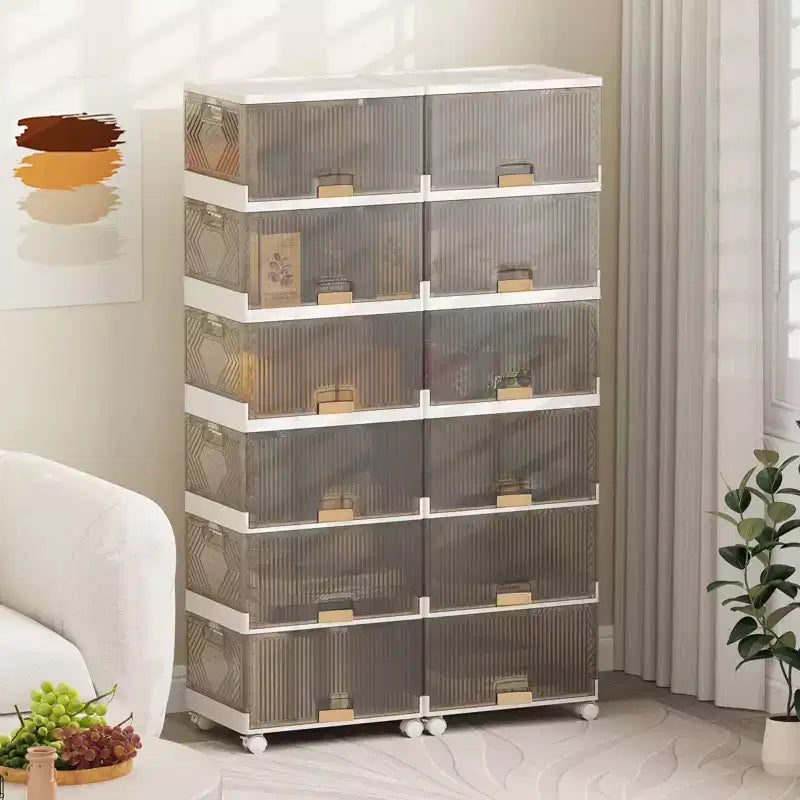Contenitori impilabili a 5 cubi con ruote rimovibili – 85 L