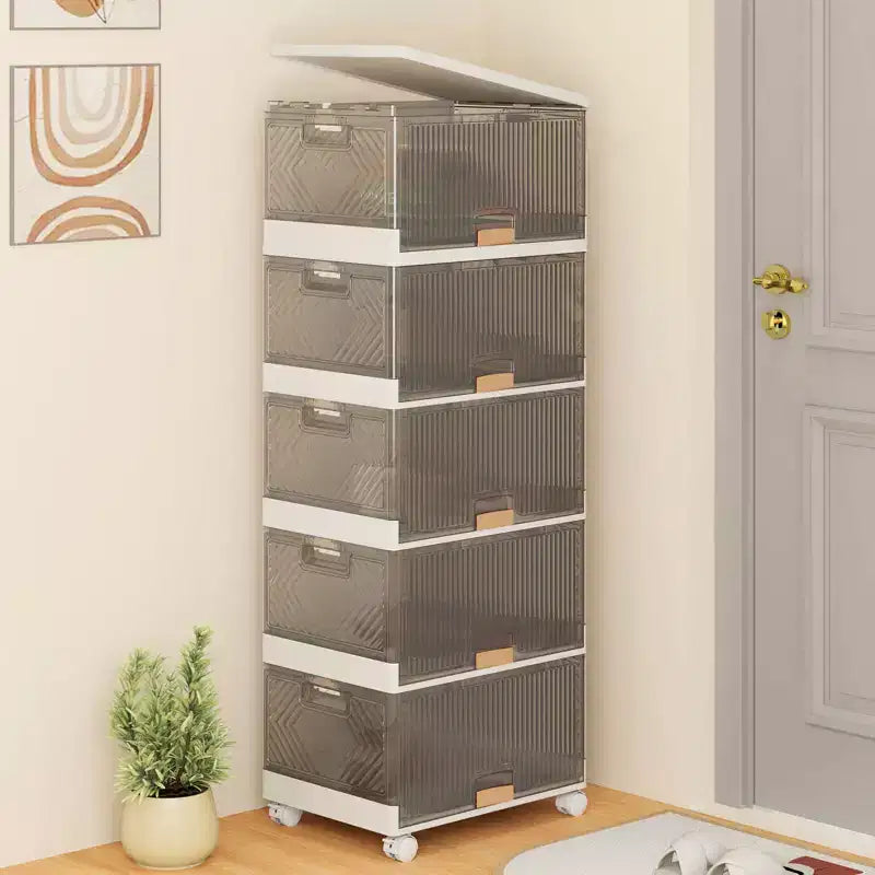 Contenitori impilabili a 5 cubi con ruote rimovibili – 85 L