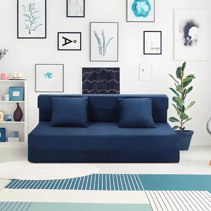 Folding Sofa Bed with Pillow, Convertible Sleeper Chair Folding Sofa Mattress
