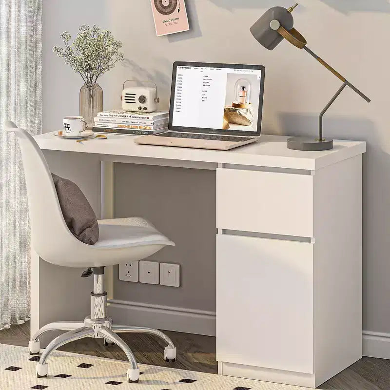 Scrivania da 43" per ufficio con cassetti – Bianco