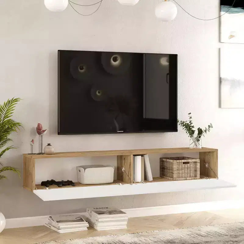 Mobile TV con mensole e ante, 178 cm max