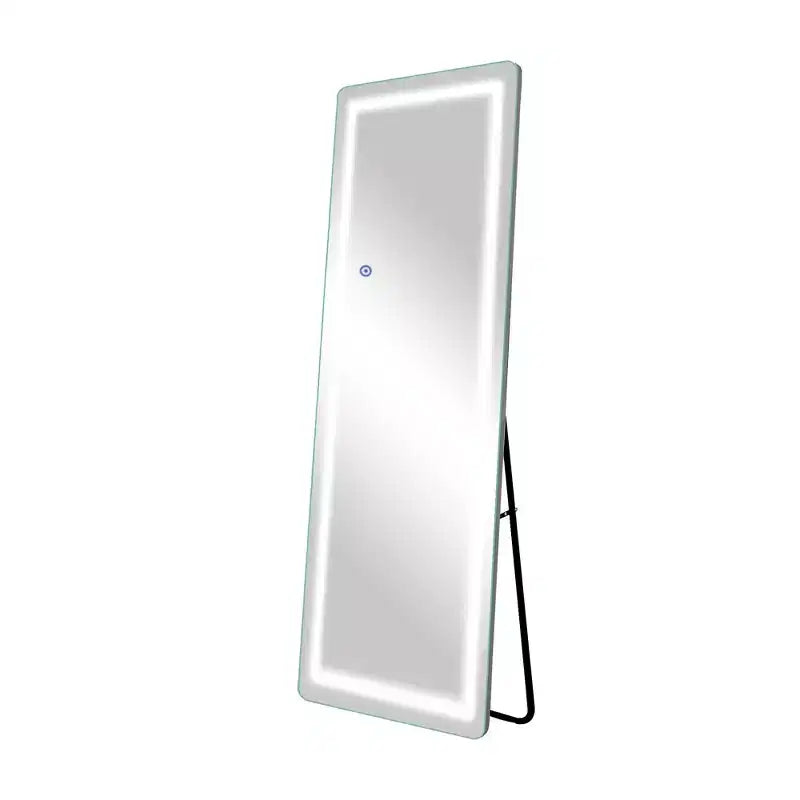 Aluminum Alloy Full Body Rectangle Mirror with Stand 15.75''x62.99''
