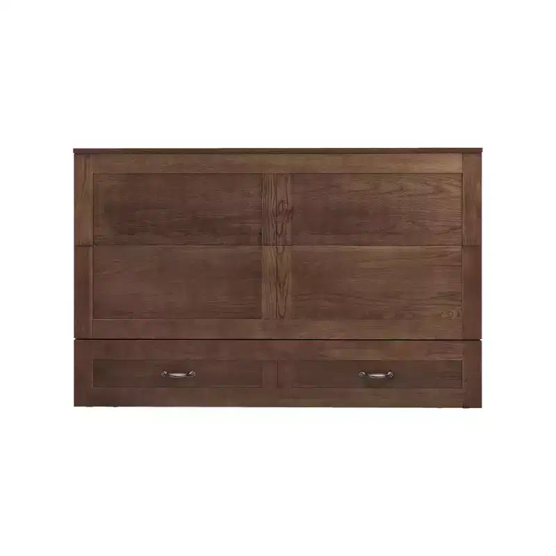 Letto a scomparsa Queen con telaio in legno massello, cassetti e caricatore integrato 62,05''x39,76''