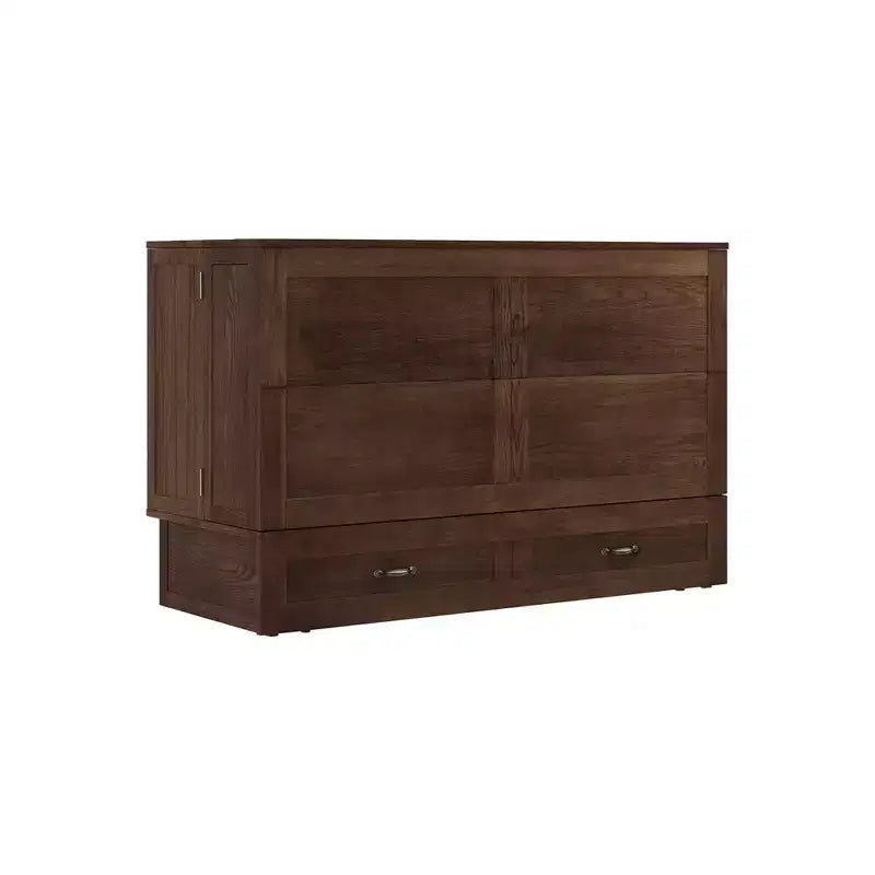 Letto a scomparsa Queen con telaio in legno massello, cassetti e caricatore integrato 62,05''x39,76''