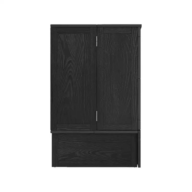 Solid Wood Frame Queen Murphy Bed with Drawers and Built-in Charger 62.05''x39.76''