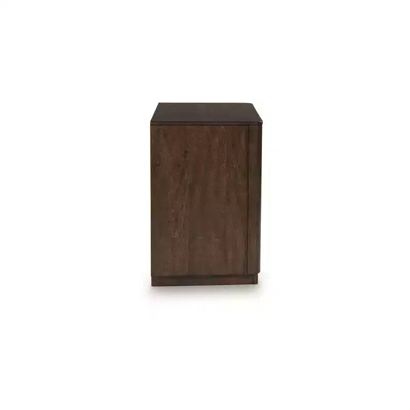 Comodino con 2 cassetti in impiallacciatura di legno di mango Marrone scuro 26''x18''x32.75''