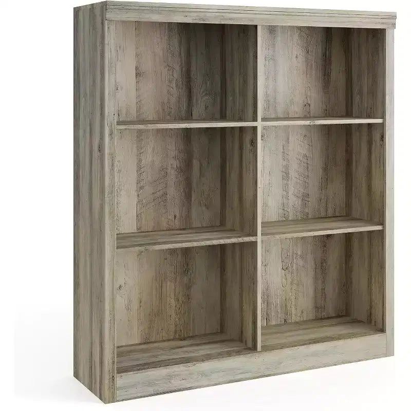 Scaffale Portaoggetti con 6 Cubi in Legno 53"H, Libreria Autoportante