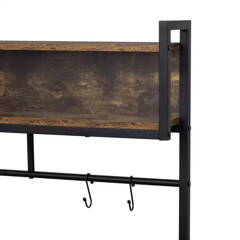 Mobile contenitore 2 in 1 in legno e metallo con comparto cuccia 80x42x150 cm