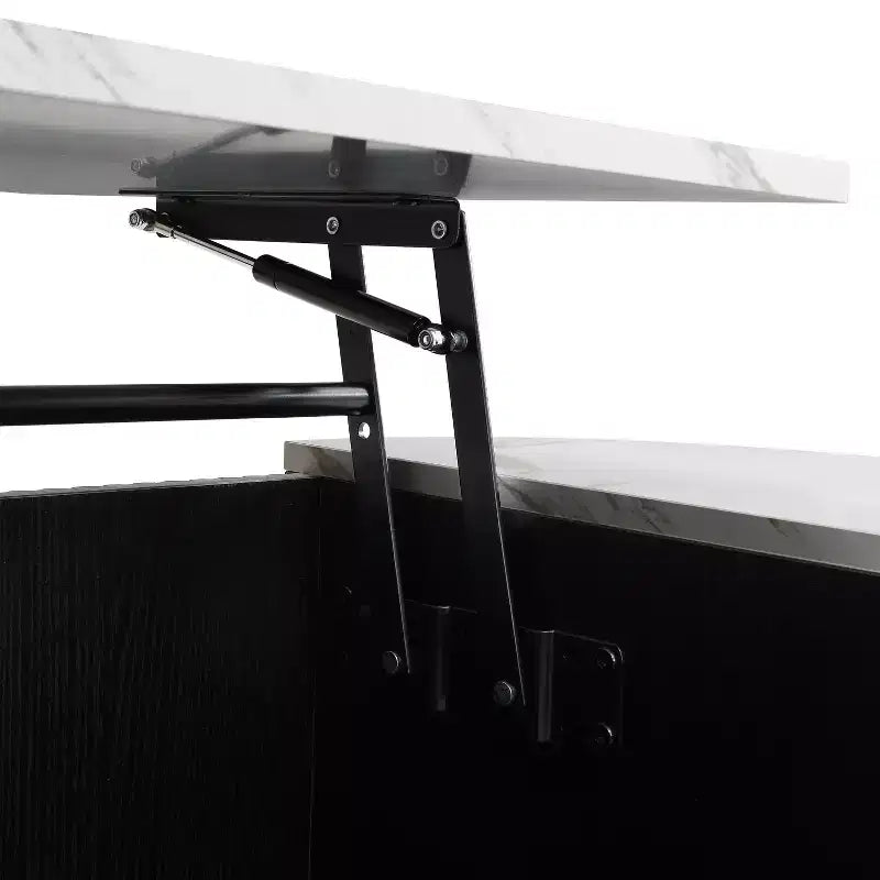 Tavolino con Ripiano Sollevabile in MDF e Vano Portaoggetti Nascosto 120x56x46 cm