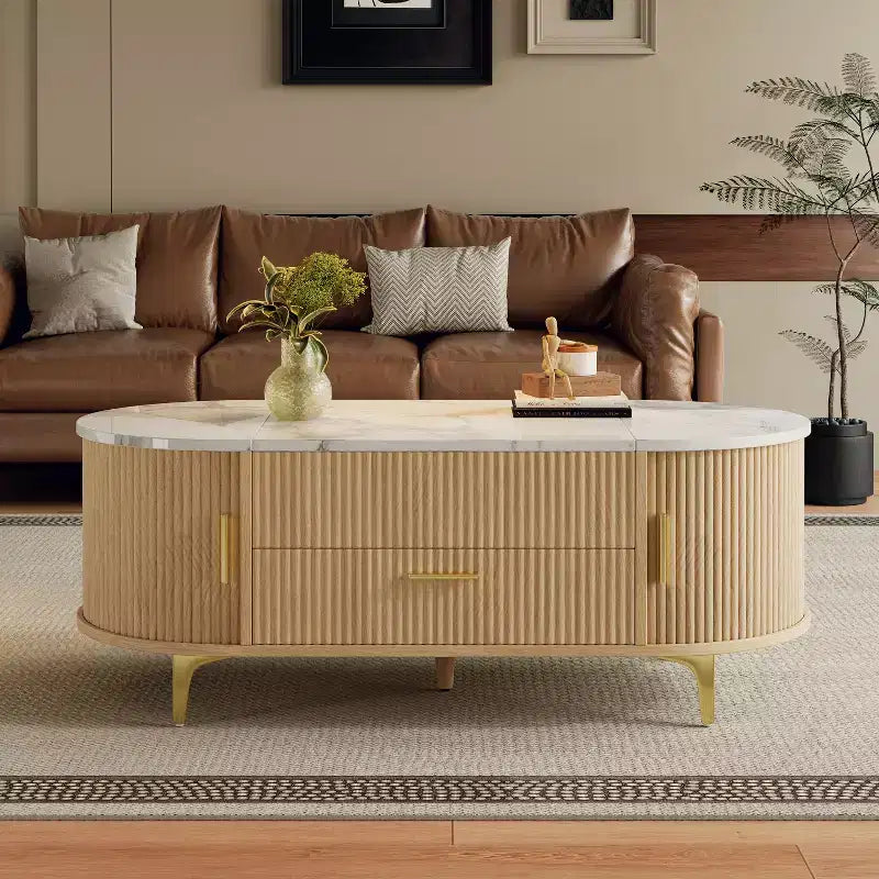 MDF Lift-Top Coffee Table with Hidden Storage 47.24''x22''x18.11''