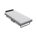 Bellemave Metal Folding Bed Frame with Foam Mattress of Pockets, Easy Storage and Movable with 4 Castors