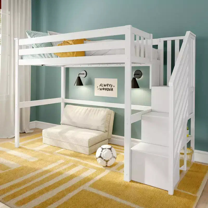 Classic Twin High Loft with Staircase