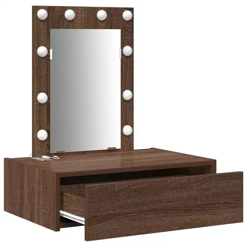 Toeletta moderna minimalista con specchio e cassetti portaoggetti