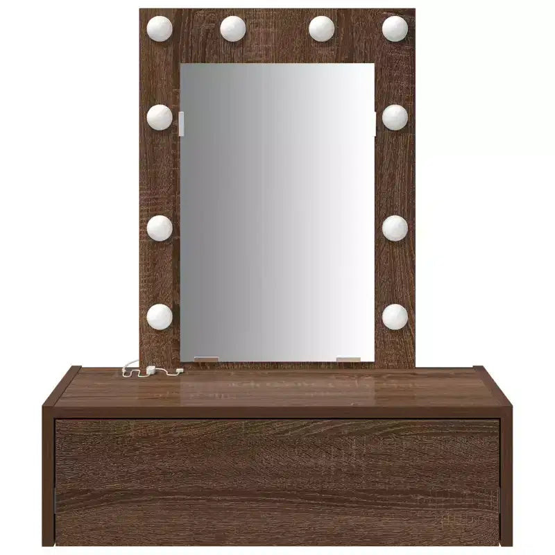 Toeletta moderna minimalista con specchio e cassetti portaoggetti