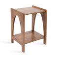 Kate and Laurel Aarstad Wood Side Table, 16x14x22, Walnut Brown