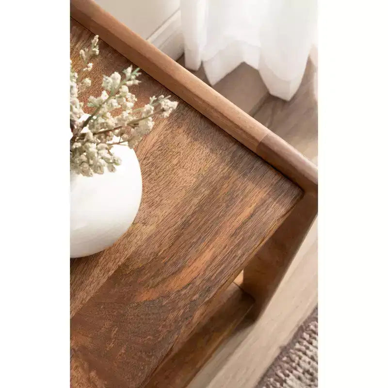 Tavolino in legno noce marrone 16x14x22 – Accento moderno per soggiorno