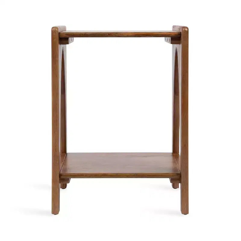 Tavolino in legno noce marrone 16x14x22 – Accento moderno per soggiorno