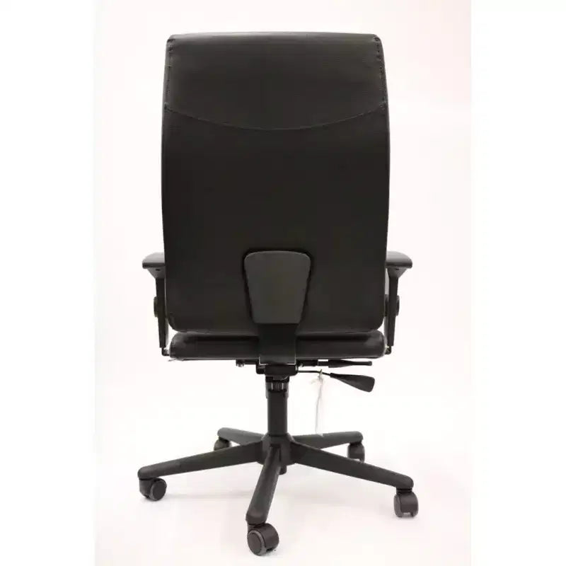 Sedia da ufficio ergonomica girevole, regolabile in altezza, 118,36 cm H, in similpelle nera