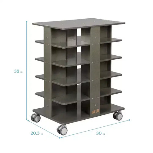 Torre portaoggetti mobile a 20 scomparti con 20 contenitori e coperchi, organizer per bambini 5x4