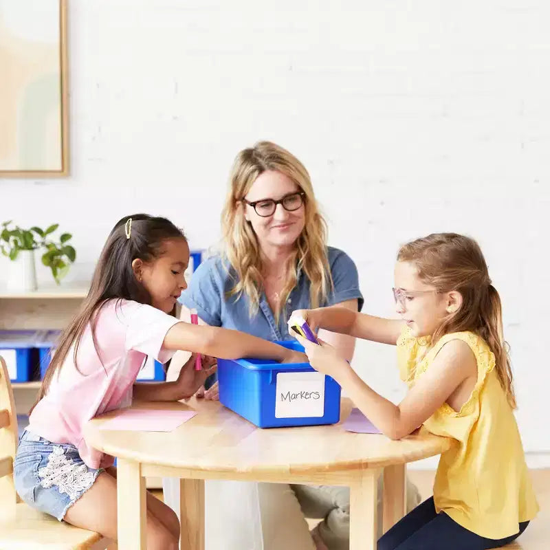 Torre portaoggetti mobile a 20 scomparti con 20 contenitori e coperchi, organizer per bambini 5x4