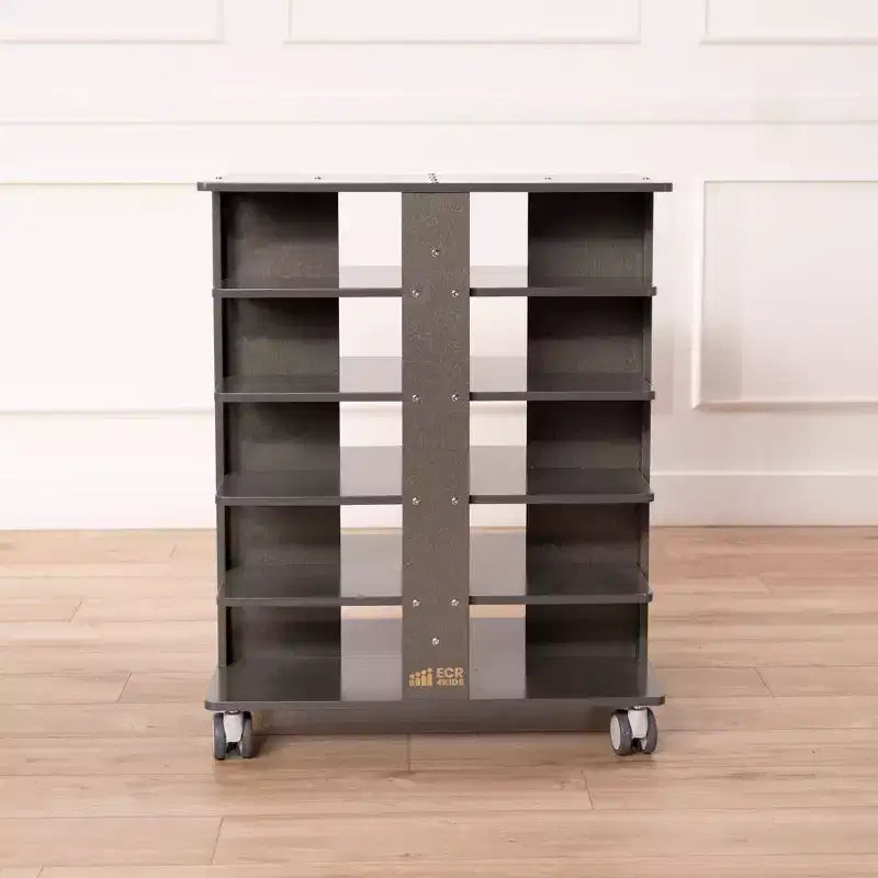 Torre portaoggetti mobile a 20 scomparti con 20 contenitori e coperchi, organizer per bambini 5x4