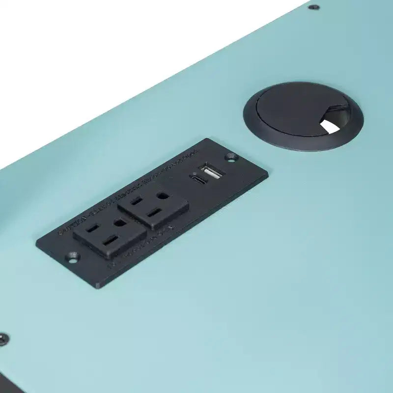 Letto a soppalco da gioco in legno e MDF di dimensioni standard con scrivania illuminata, libreria e prese di ricarica 56.7''x77.8''x66.9''