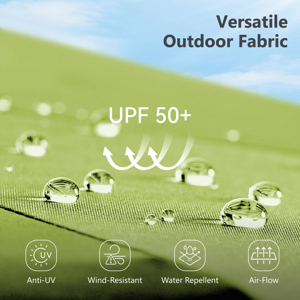MAISON ARTS Ombrellone Doppio da 4,5 m, Extra Large, per Patio, con Base Inclusa