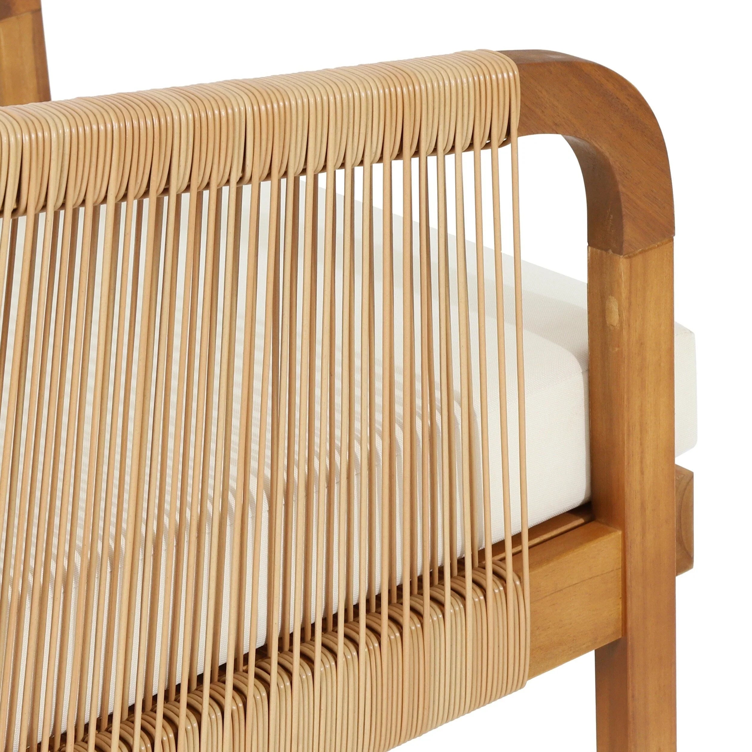 Set di poltrone da esterno Jabe in legno di acacia e vimini di Christopher Knight Home