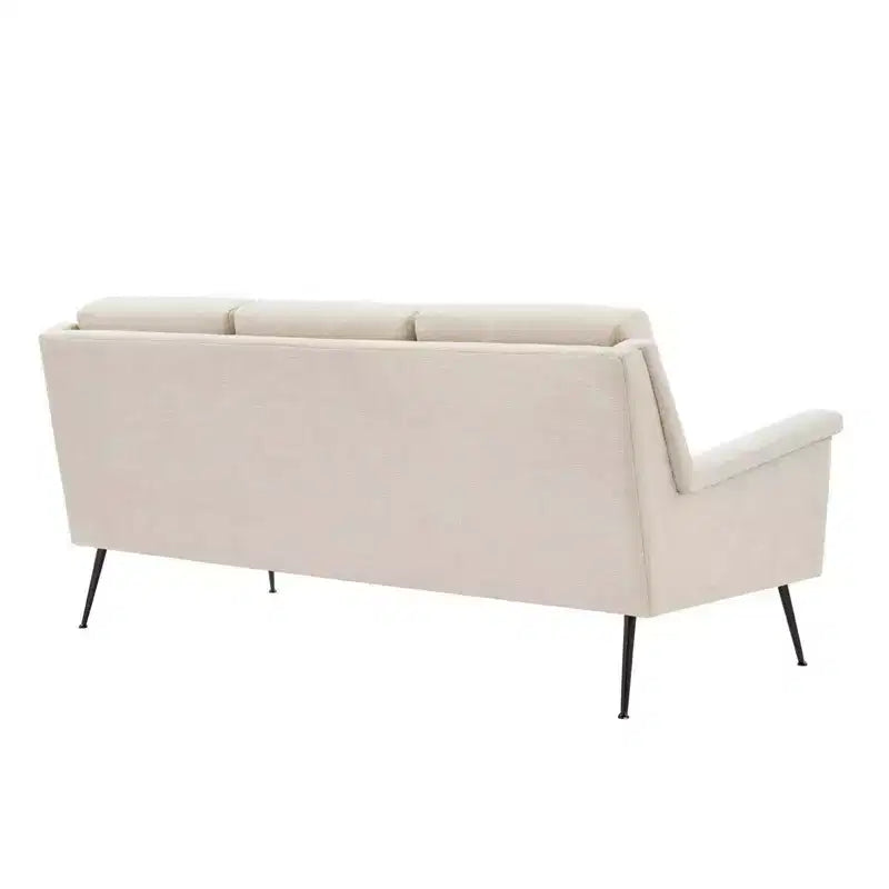 Polyester Upholstered 3-Seat Sofa Metal Frame 76.5''x34.5''x34.5''