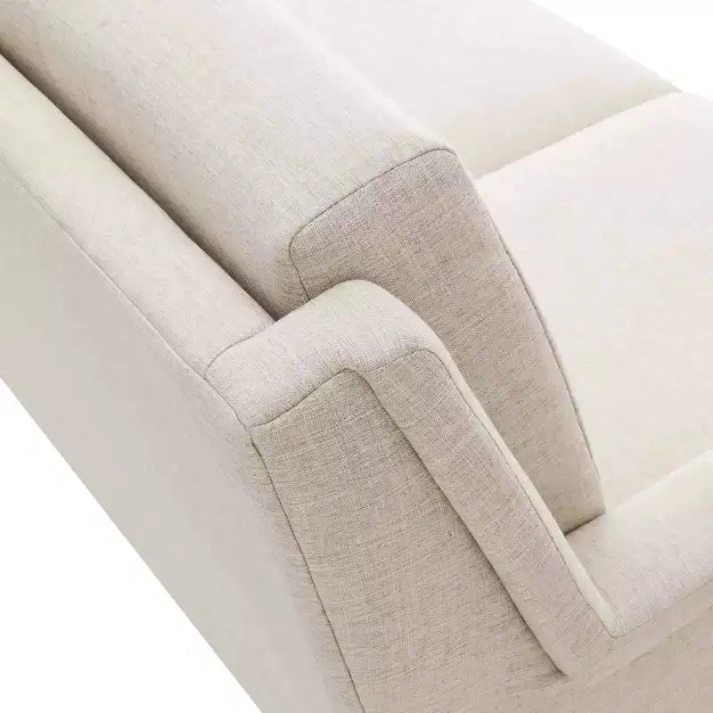 Divano a 3 posti rivestito in poliestere con struttura in metallo 76,5''x34,5''x34,5''