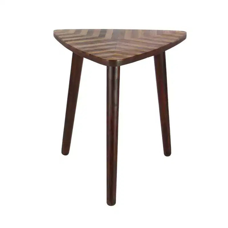 Modern Mango Wood Accent Table Dark Brown - Olivia & May: Compact, Splayed Legs, Indoor Use
