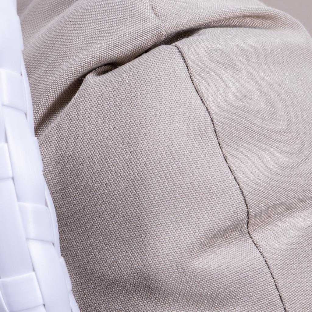 LeisureMod Sedia a Uovo Sospesa per 2 Persone con Supporto - Dondolo Pensile per Esterni/Interni in Rattan Intrecciato con Cuscini